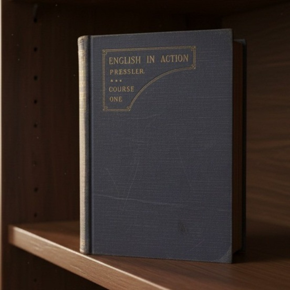 English in Action Course One J.C. Tressler 1930 Vintage Hardcover Textbook Blue